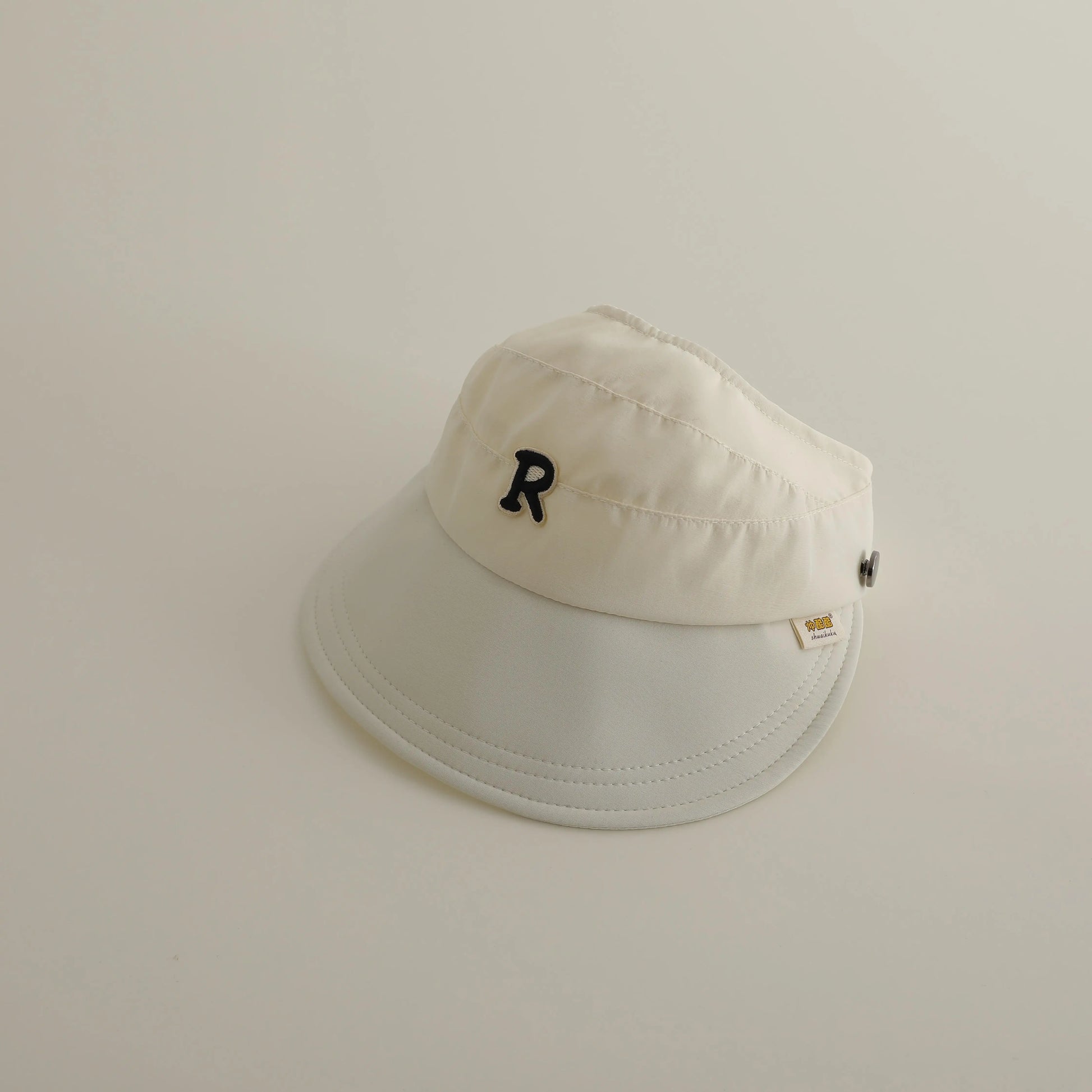 ベビー用帽子 white / 48-52cm / 取り寄せ（7〜30日） キッズ帽子 サンバイザー 日除け レターロゴ サマーハット