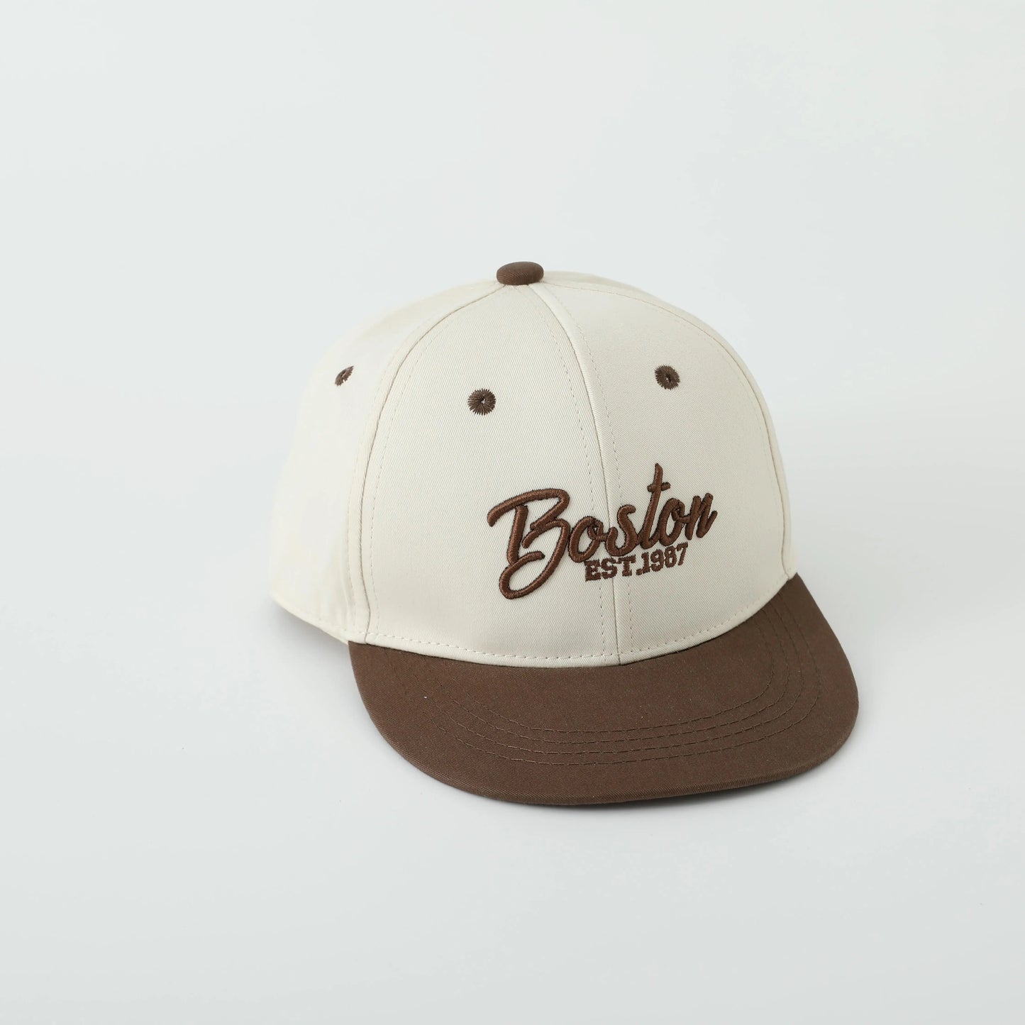 ベビー用帽子 White / 54cm キッズ帽子 キャップ 野球帽 刺繍ロゴ BOSTON【mh0006374】