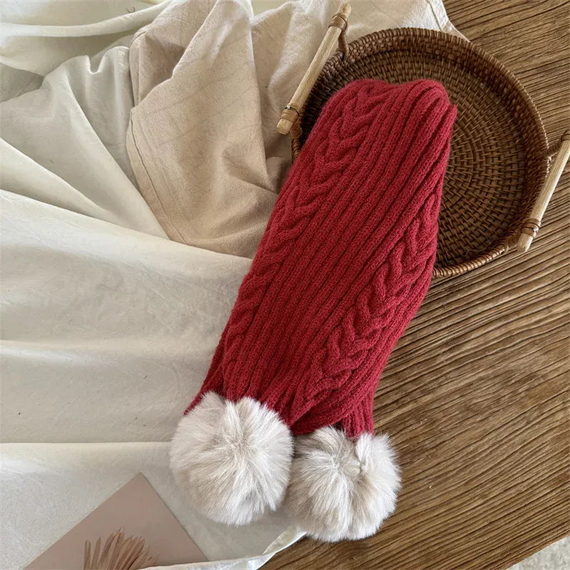 ネックウォーマー White ball / One Size キッズマフラー リボンフリルレッドネックウォーマースカーフ【mh0008196】