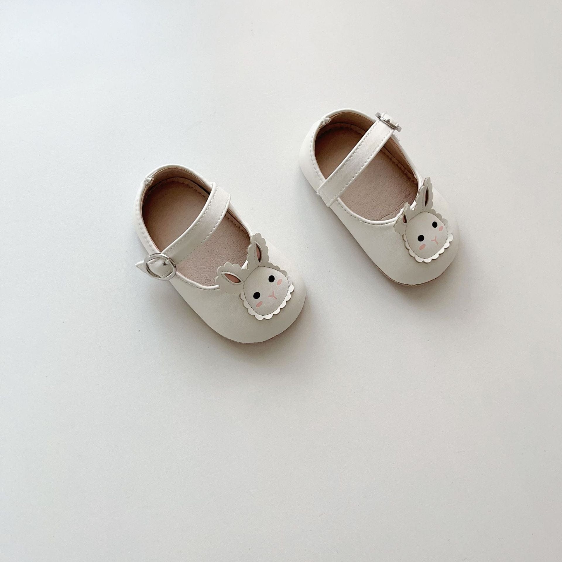 ベビー用靴 White / S (inseam 11cm) ベビーシューズ うさぎバニーストラップフラットバレエシューズ【mh0009718】