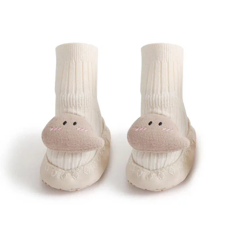 ベビー用靴下・タイツ White / S ベビーソックス ソフト ルームシューズ ファーストシューズ 靴下 室内ばき【mh0000917】