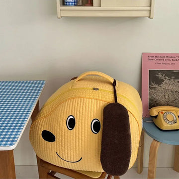 マザーズバッグ Yellow キルティングバッグ マザーズバッグ 犬ドッグ刺繍 ストレージ 収納 鞄 ままバッグ 3カラー【mh0004589】