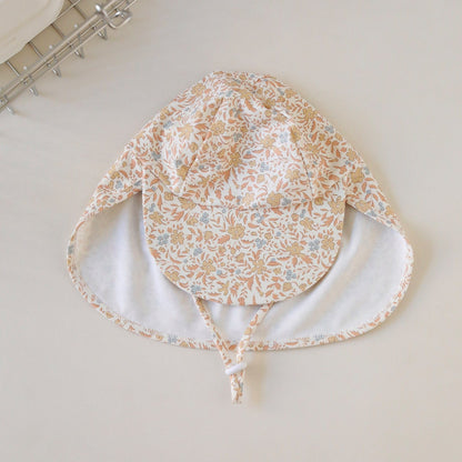 ベビー用帽子 yellow flower / S (1-4y) ベビーキッズ帽子 プール帽 水遊び 日除け帽子 サンハット スイムキャップ【mh0005027】