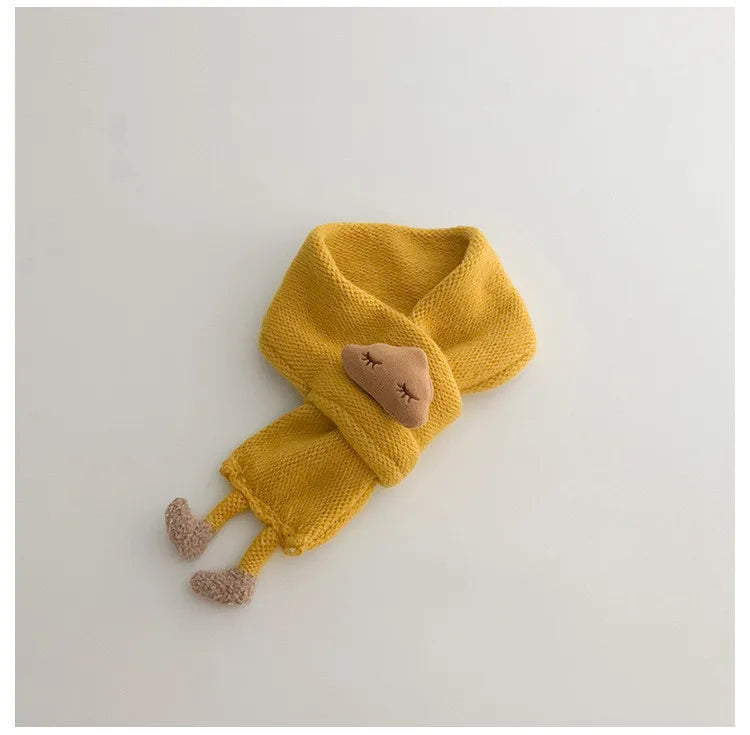 ネックウォーマー Yellow / One Size(1-3y) ベビーマフラー 雲 クラウド 足つき ワンポイント スカーフ ユニセックス 男の子 女の子 子供服【mh0003312】