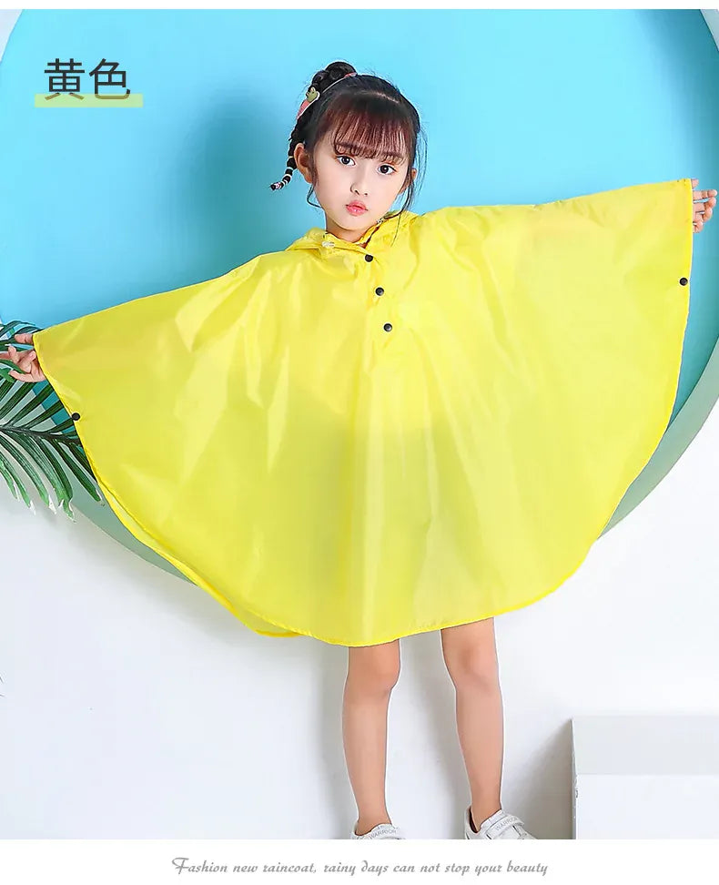 レインコート Yellow / S キッズレインコート 雨具 フーディレインポンチョ 防水コート【mh0007072】