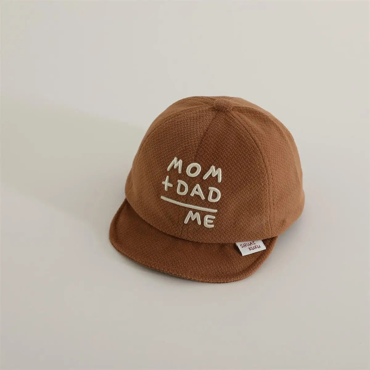 Brown / 46-50cm ベビー帽子 キャップ 野球帽 ソフトブリム レターロゴ刺繍【mh0006371】