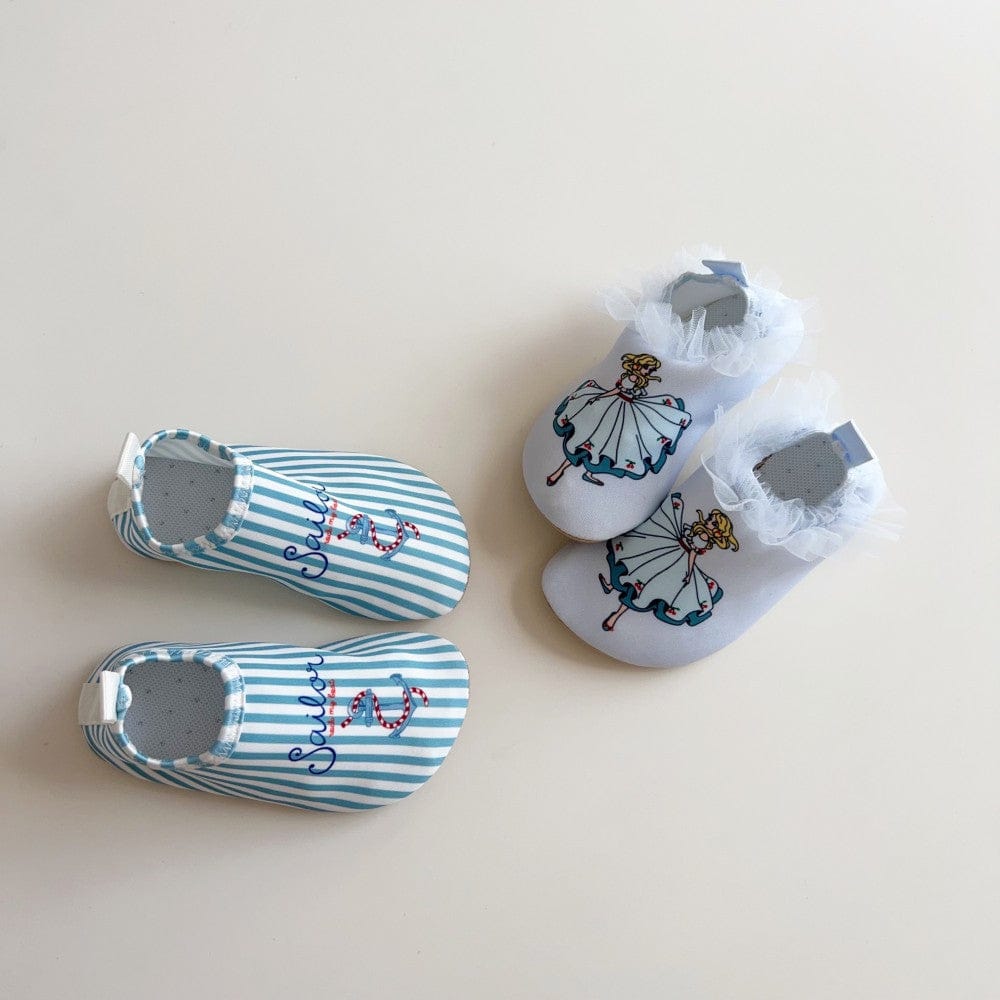 スイムシューズ マリンシューズ ウォーターシューズ ストライプ/ガールプリント【mh0010228】