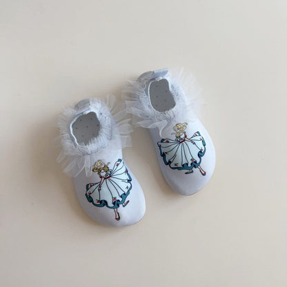 スイムシューズ マリンシューズ ウォーターシューズ ストライプ/ガールプリント【mh0010228】