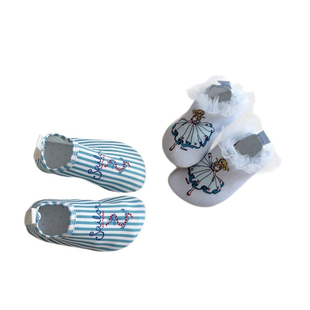 スイムシューズ マリンシューズ ウォーターシューズ ストライプ/ガールプリント【mh0010228】