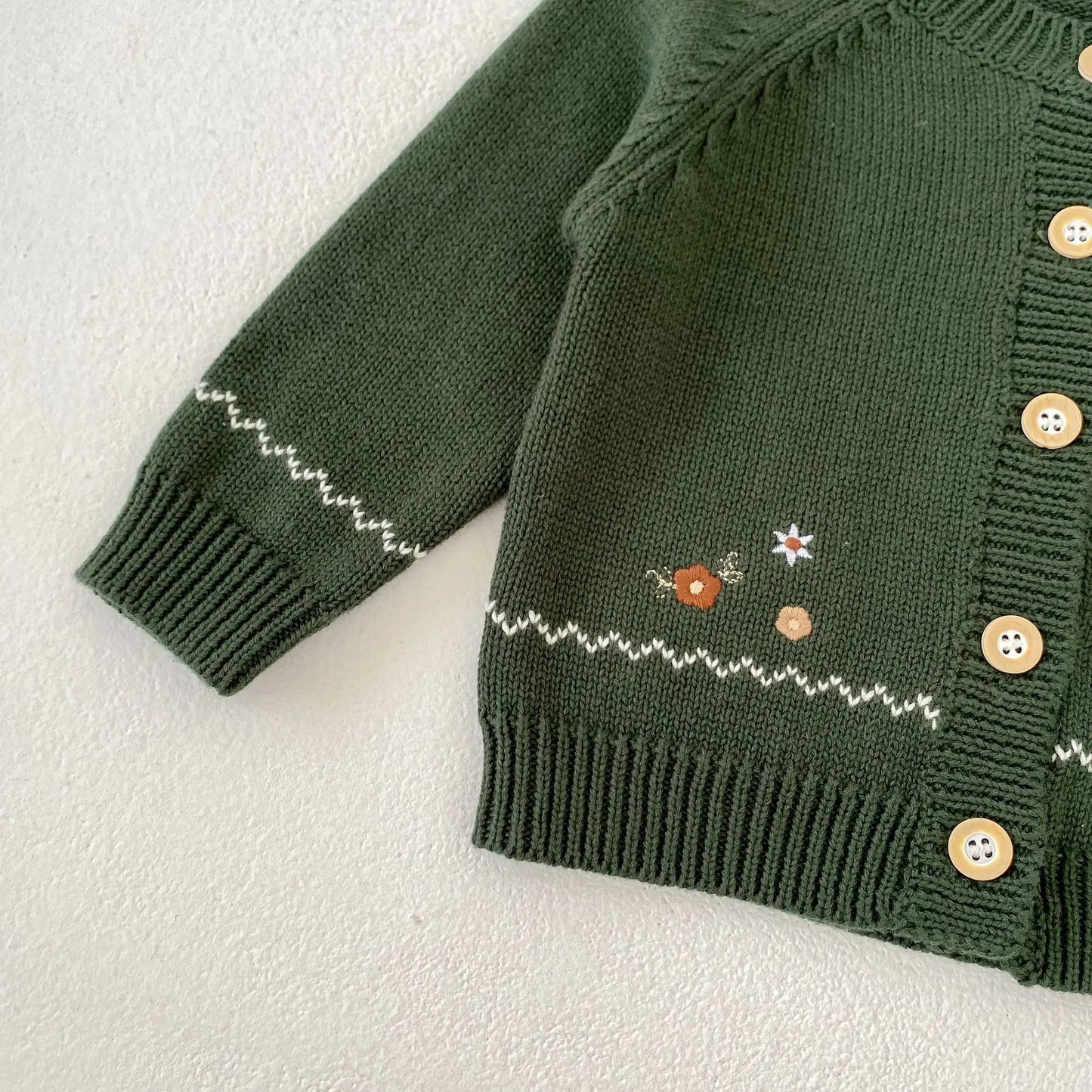 ロンパースセットアップ ベビーカーディガン/ロンパース ニットジャケット/サスペンダーボディスーツ バタフライ蝶フラワー刺繍