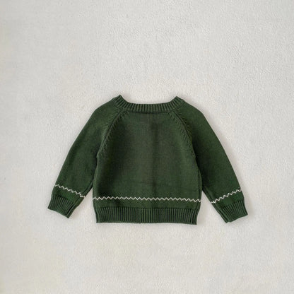 ロンパースセットアップ ベビーカーディガン/ロンパース ニットジャケット/サスペンダーボディスーツ バタフライ蝶フラワー刺繍