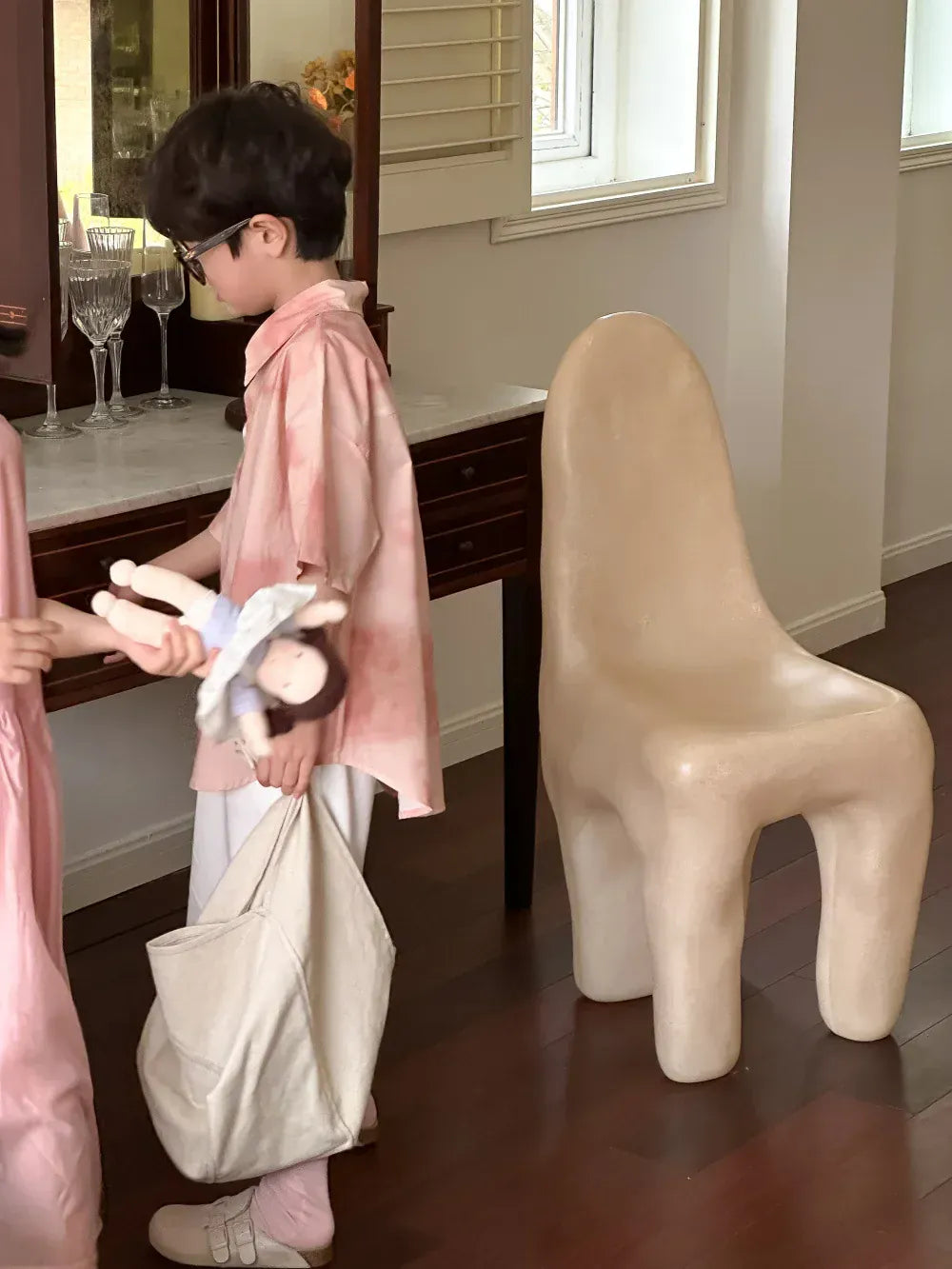 ノースリーブワンピース キッズトップス/パンツ/ワンピース ボーイズ半袖シャツ/パンツ/ガールズノースリーブワンピース ピンク リンクコーデ 兄弟姉妹 お揃いコーデ