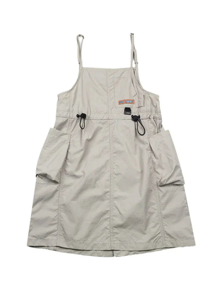 ノースリーブワンピース キッズワンピース サスペンダースカート ジャンパースカート 山ガール