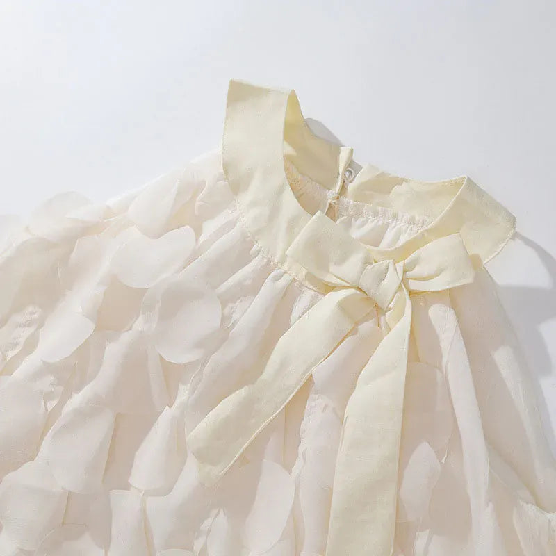 ノースリーブワンピース キッズワンピース 花びらノースリーブホルターネック サマードレス