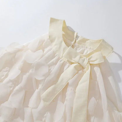 ノースリーブワンピース キッズワンピース 花びらノースリーブホルターネック サマードレス