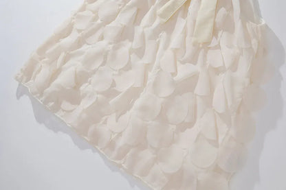 ノースリーブワンピース キッズワンピース 花びらノースリーブホルターネック サマードレス