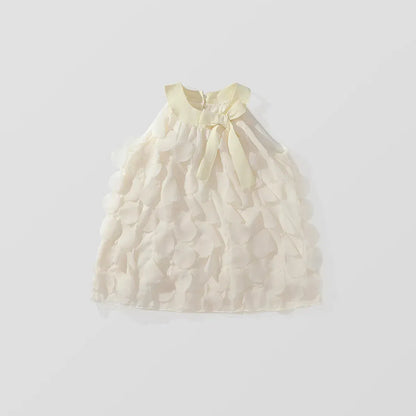 ノースリーブワンピース キッズワンピース 花びらノースリーブホルターネック サマードレス