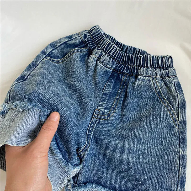 ハーフパンツ・ショートパンツ キッズパンツ デニムハーフパンツ ショートパンツ ロールアップ
