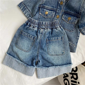 ハーフパンツ・ショートパンツ キッズパンツ デニムハーフパンツ ショートパンツ ロールアップ