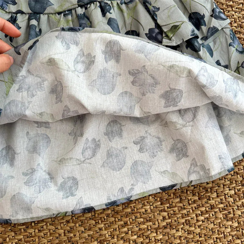 ノースリーブワンピース キッズワンピース キャミソール フリル サマードレス フラワー花柄プリント