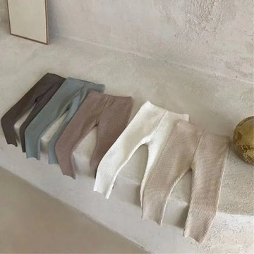 レギンスパンツ ベビーパンツ リブレギンスパンツ シンプルベーシック