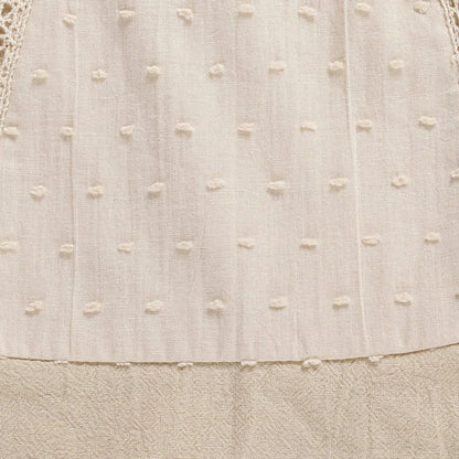 ノースリーブセットアップ ベビーセットアップ ノースリーブレースフリルブラウス+レースフリルブルマパンツ ベージュ