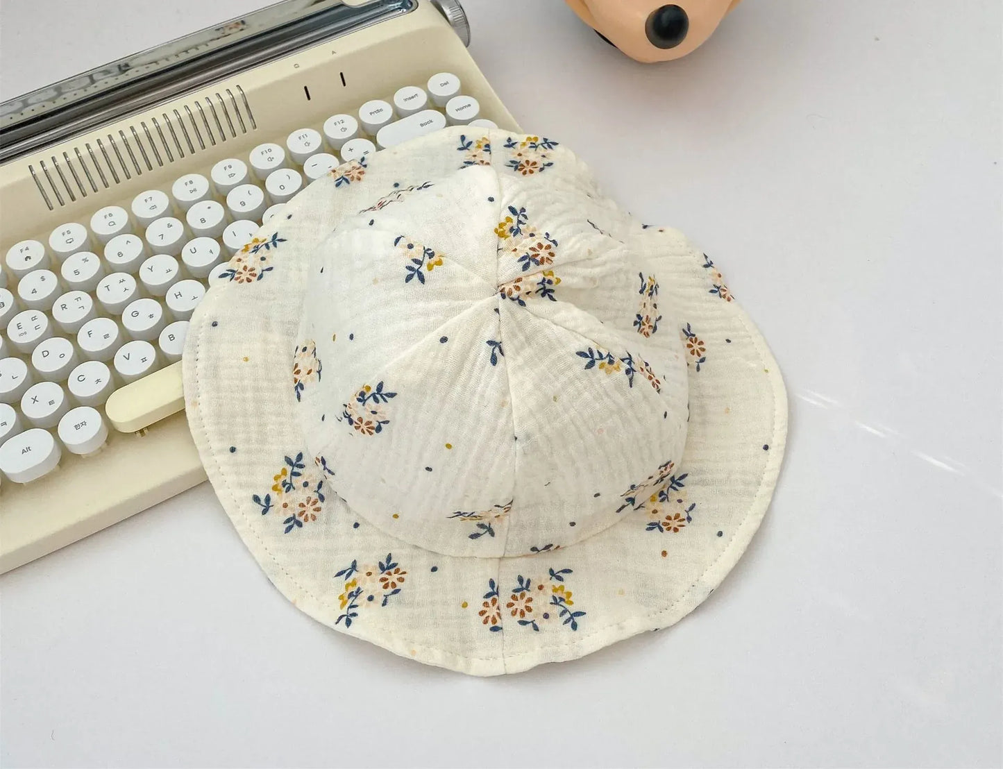 ノースリーブロンパース ベビーロンパース 帽子セット キャミソールスカートボディースーツ フラワー花柄プリント サマーハットセット