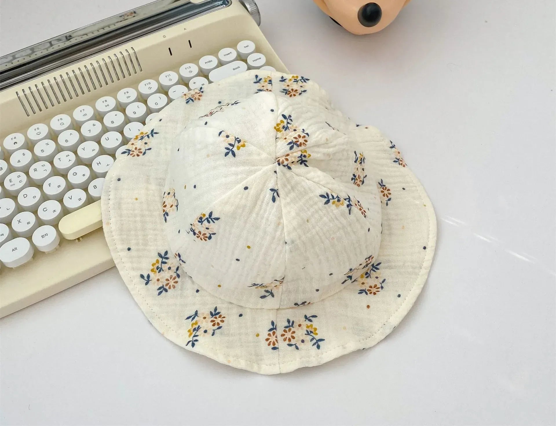 ノースリーブロンパース ベビーロンパース 帽子セット キャミソールスカートボディースーツ フラワー花柄プリント サマーハットセット