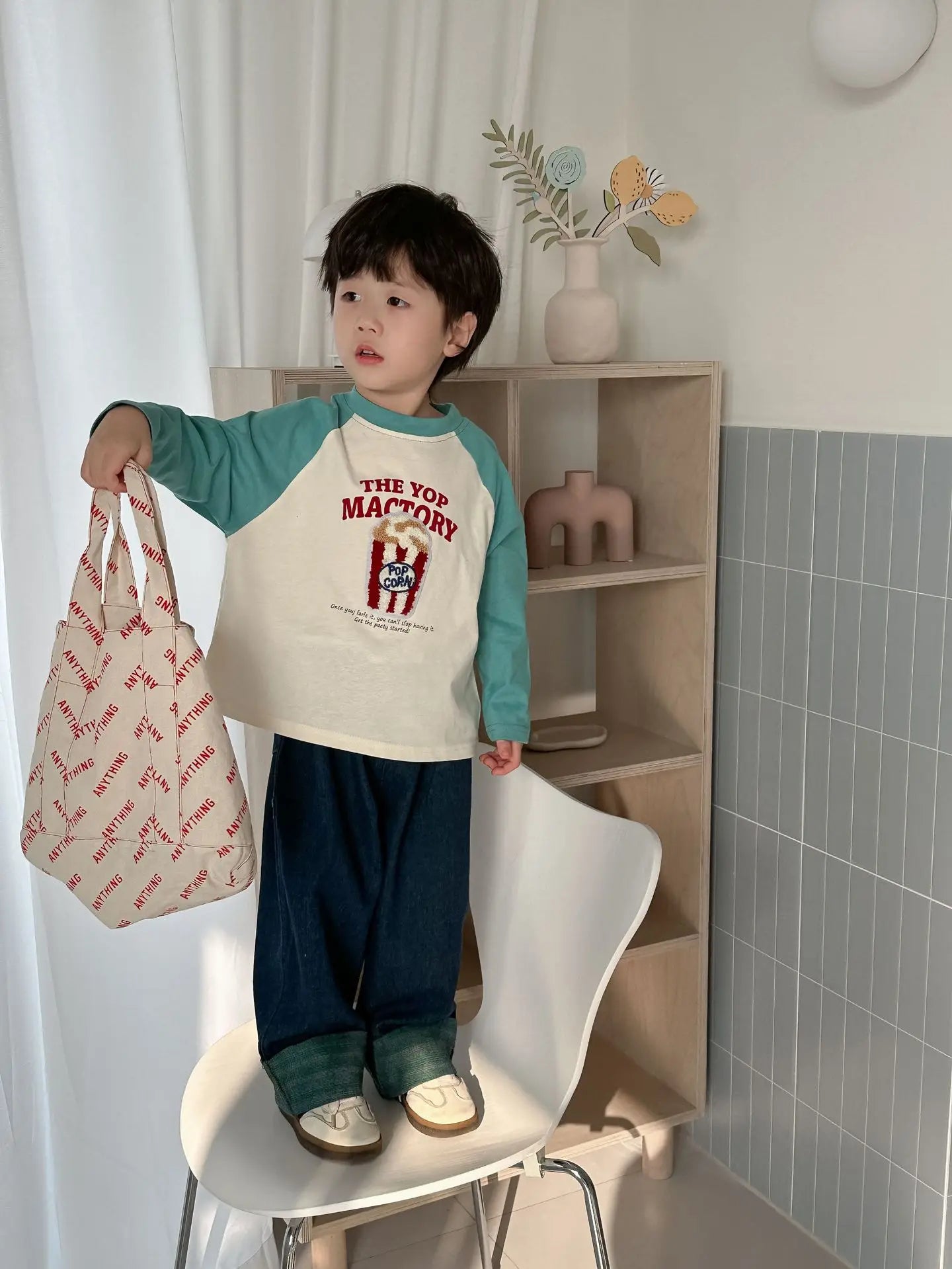 デニムパンツ キッズパンツ デニムパンツ ワイドルーズパンツ ロールアップ ジーンズ