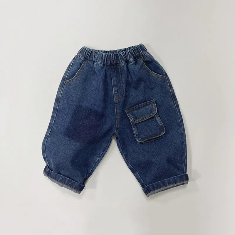 デニムパンツ キッズパンツ デニムパンツ ルーズシルエット ポケット ジーンズ ジーパン
