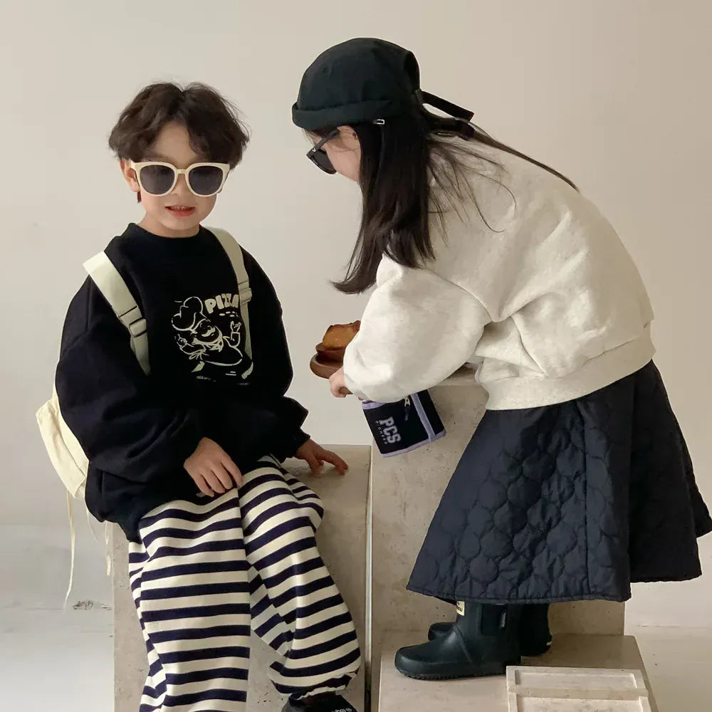 トレーナー・フーディ キッズトップス ピザ屋さんプリント スウェットシャツ トレーナー