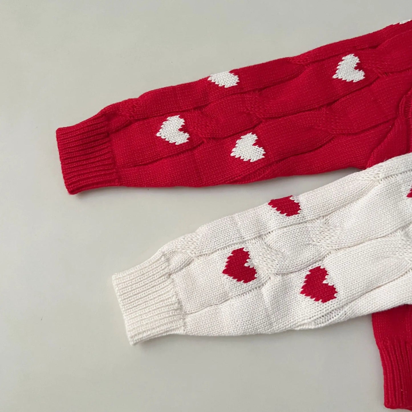ニット・セーター キッズトップス ニットセーター ハート刺繍
