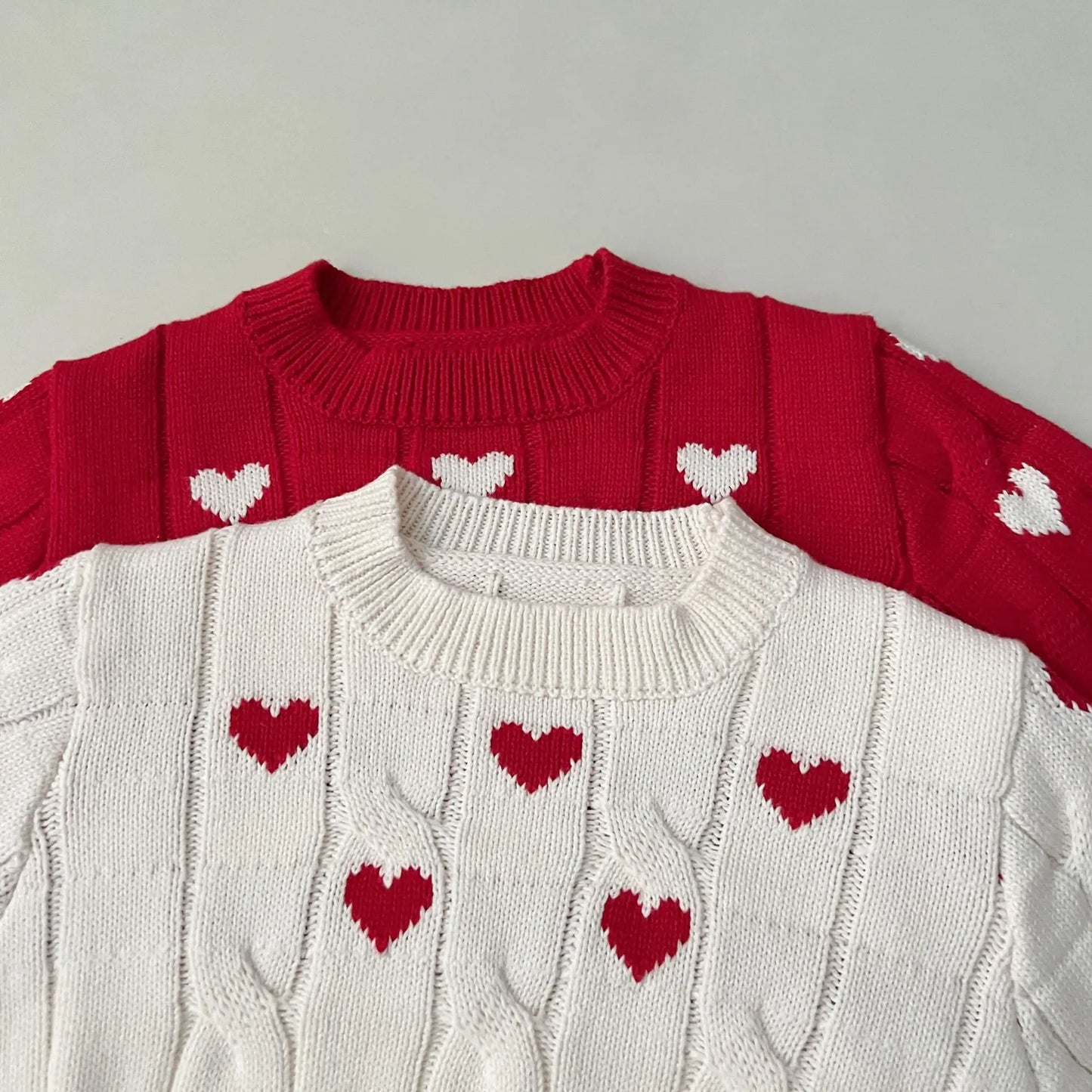 ニット・セーター キッズトップス ニットセーター ハート刺繍