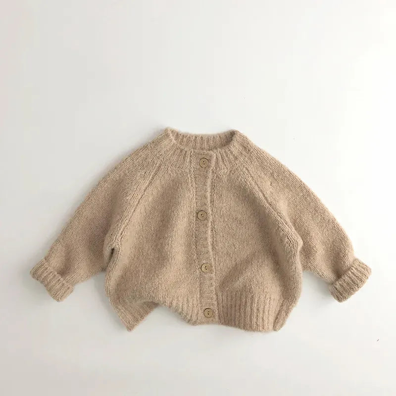 カーディガン・パーカー キッズカーディガン ニットジャケット 無地 シンプル ベーシック