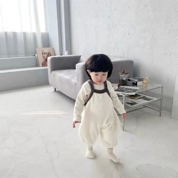 サロペットパンツ・サスペンダーパンツ ベビーサロペット フリースサスペンダーパンツ ノースリーブジャンプスーツ