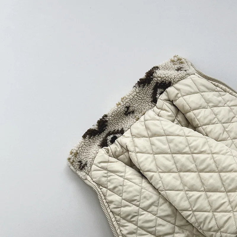 ショートコート・ジャケット・ジャンパー キッズアウター ボアフリース裏キルティングジャケット ジッパーコート ネイティブ トライバル柄 ボーイズ 男の子 子供服