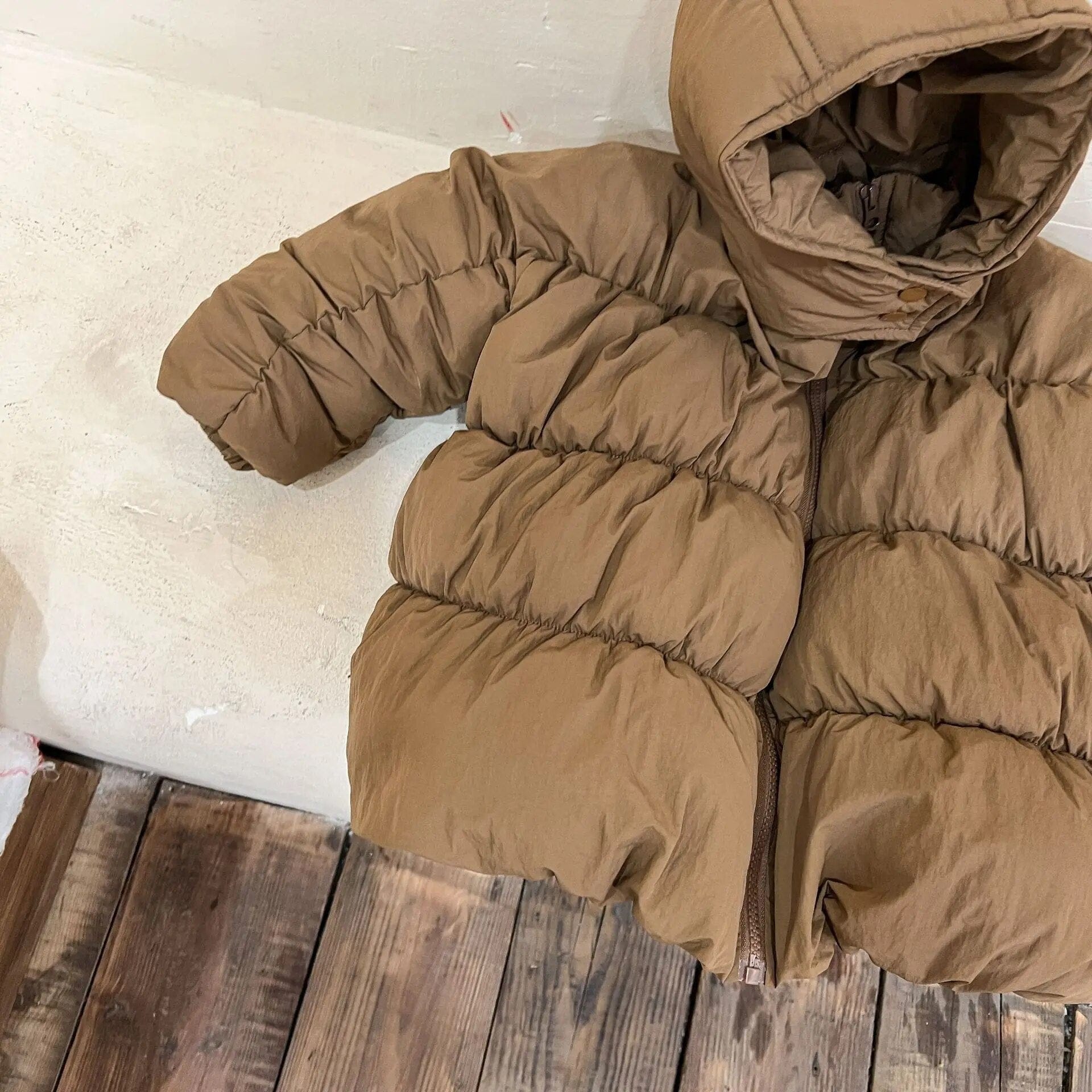 ショートコート・ジャケット・ジャンパー キッズアウター 中綿ダウンジャケット もこもこボリュームコート 無地 フラワー 花柄プリント ユニセックス 男の子 女の子 子供服