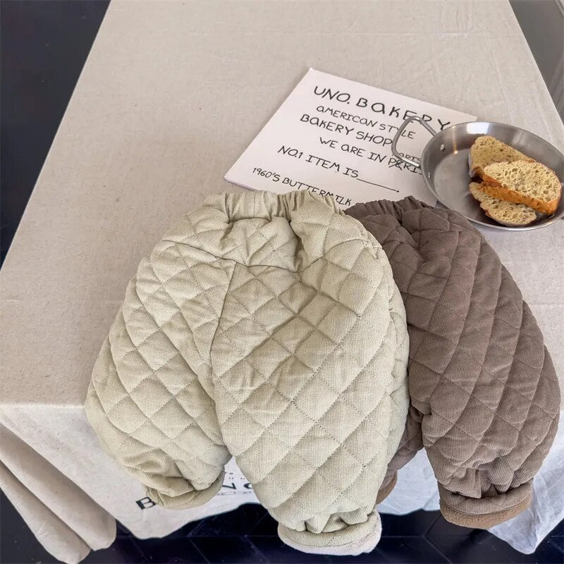 ロングパンツ・スウェットパンツ キッズ キルティング コーデュロイ パンツ 暖パン