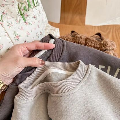 トレーナー・フーディ キッズ レターロゴ 裏フリース スウェット トップス トレーナー