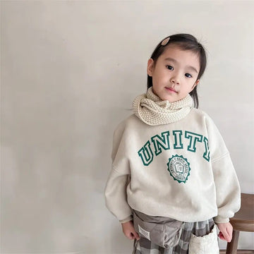 トレーナー・フーディ キッズ レターロゴ カレッジ 裏起毛 スウェット トレーナー