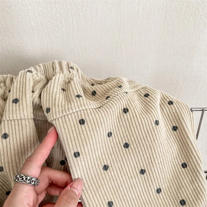 ロングパンツ・スウェットパンツ キッズ みずたま コーデュロイ ルーズ パンツ バルーン ジョガーパンツ