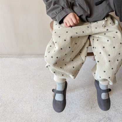 ロングパンツ・スウェットパンツ キッズ みずたま コーデュロイ ルーズ パンツ バルーン ジョガーパンツ