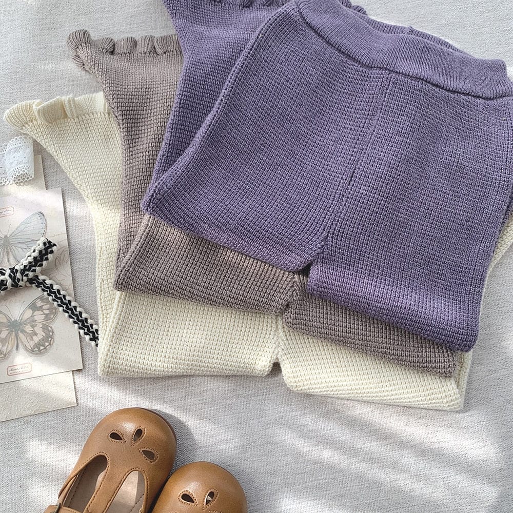 ロングパンツ・スウェットパンツ キッズ フリル フレア ニット パンツ