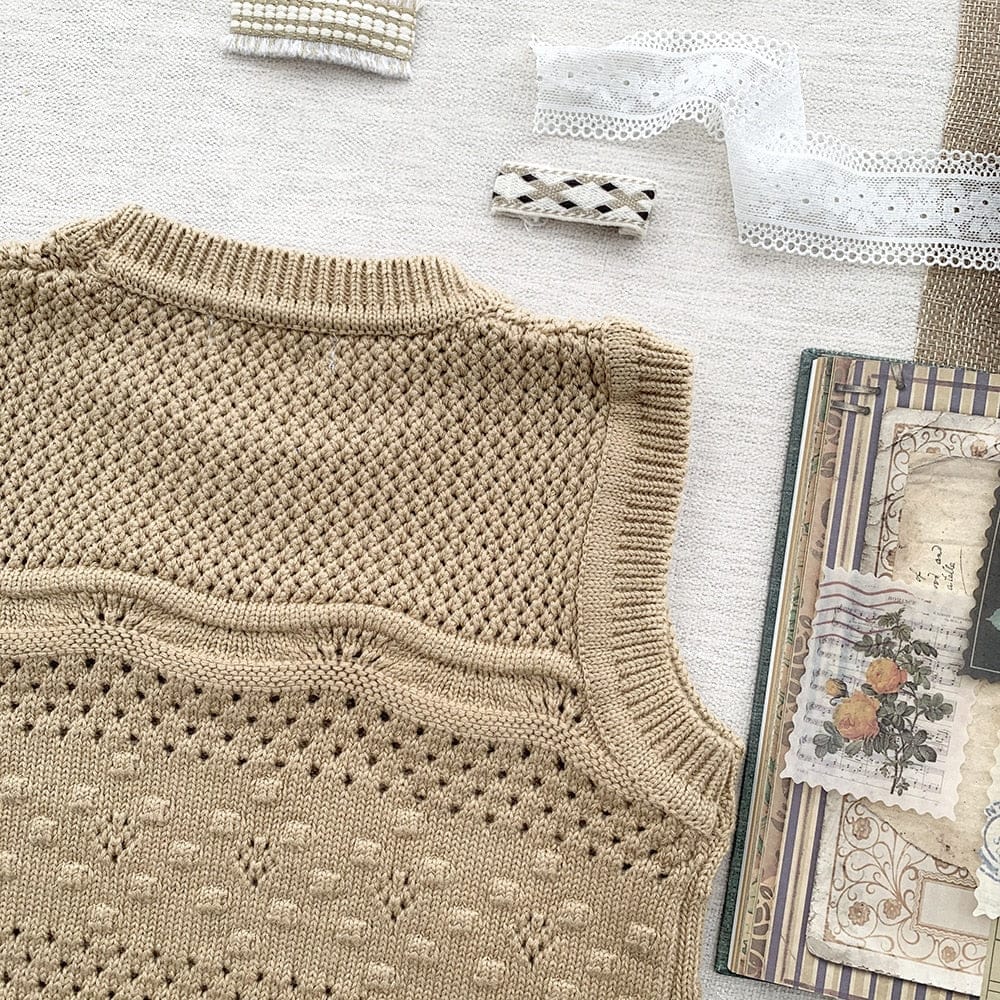 ベスト ベビー キッズ レース ニット フリル ベスト セーター トップス