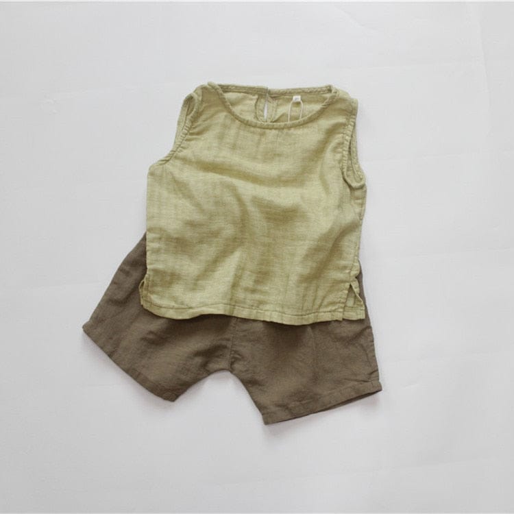 ハーフパンツ・ショートパンツ キッズ コットンリネン ショートパンツ