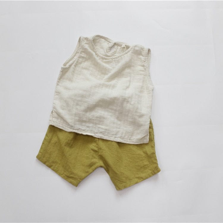 ハーフパンツ・ショートパンツ キッズ コットンリネン ショートパンツ