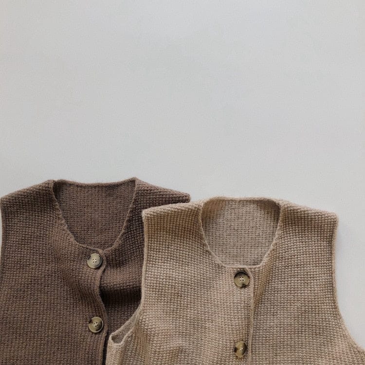 ベスト キッズ ニット 前あき ベスト