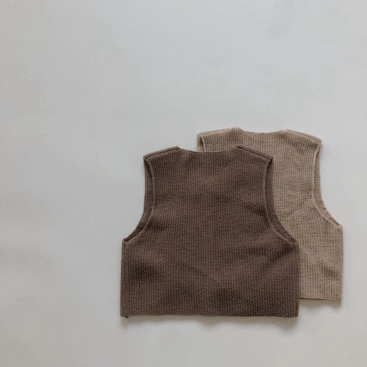 ベスト キッズ ニット 前あき ベスト