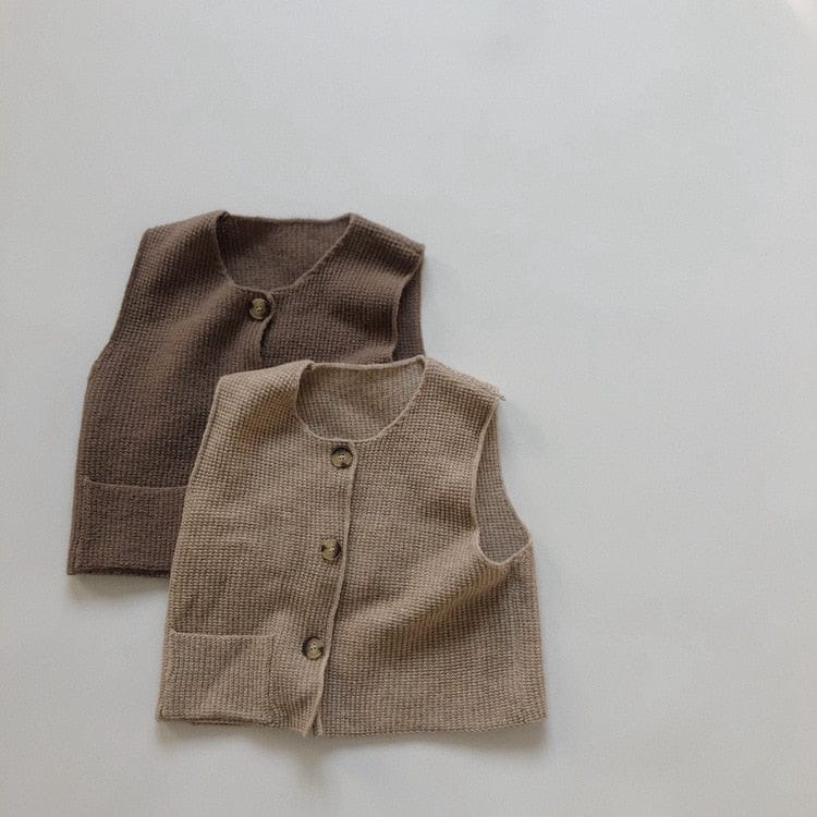 ベスト キッズ ニット 前あき ベスト