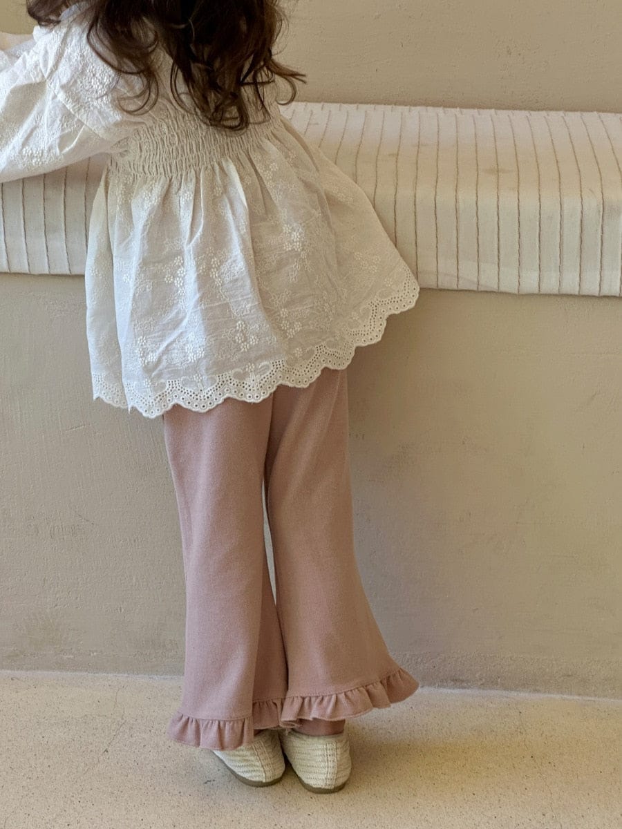 長袖シャツ・ブラウス キッズ レース 刺繍 長袖 ランタンスリーブ チュニック ブラウス トップス ガールズ